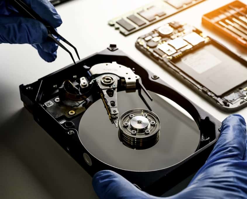 Disaster recovery services on hard drive