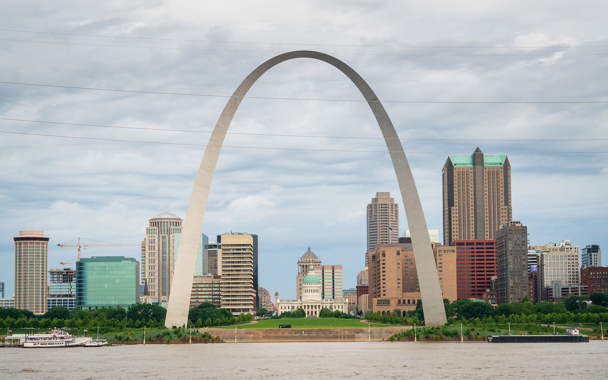 Front view of St. Louis skyline
