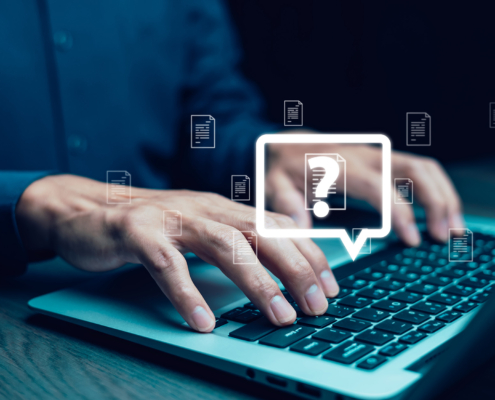 Online customer support and digital assistance concept