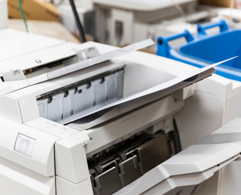 Industrial Printing Churning Out Fresh Prints On A4 Paper