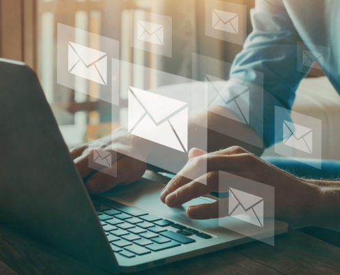 Email Marketing Concept Company Sending Many E Mails Or Digital Newsletter To Customers